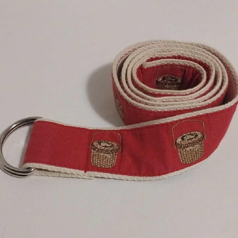 Red Embroidered Women's Belt